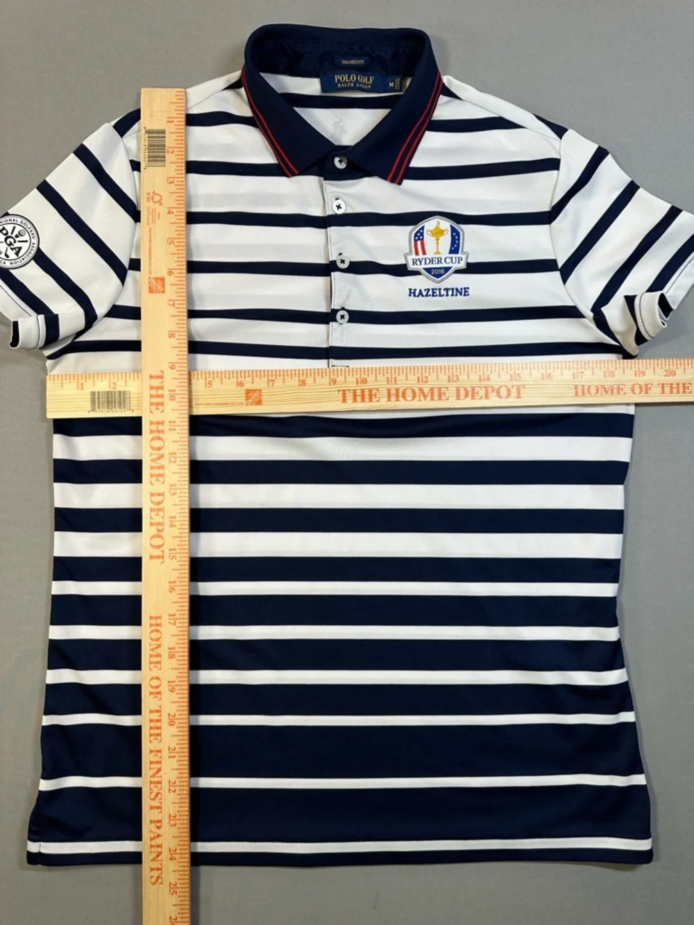 Polo Ralph Lauren 2016 Ryder Cup Hazeltine Striped Short Sleeve Shirt - Mens Med